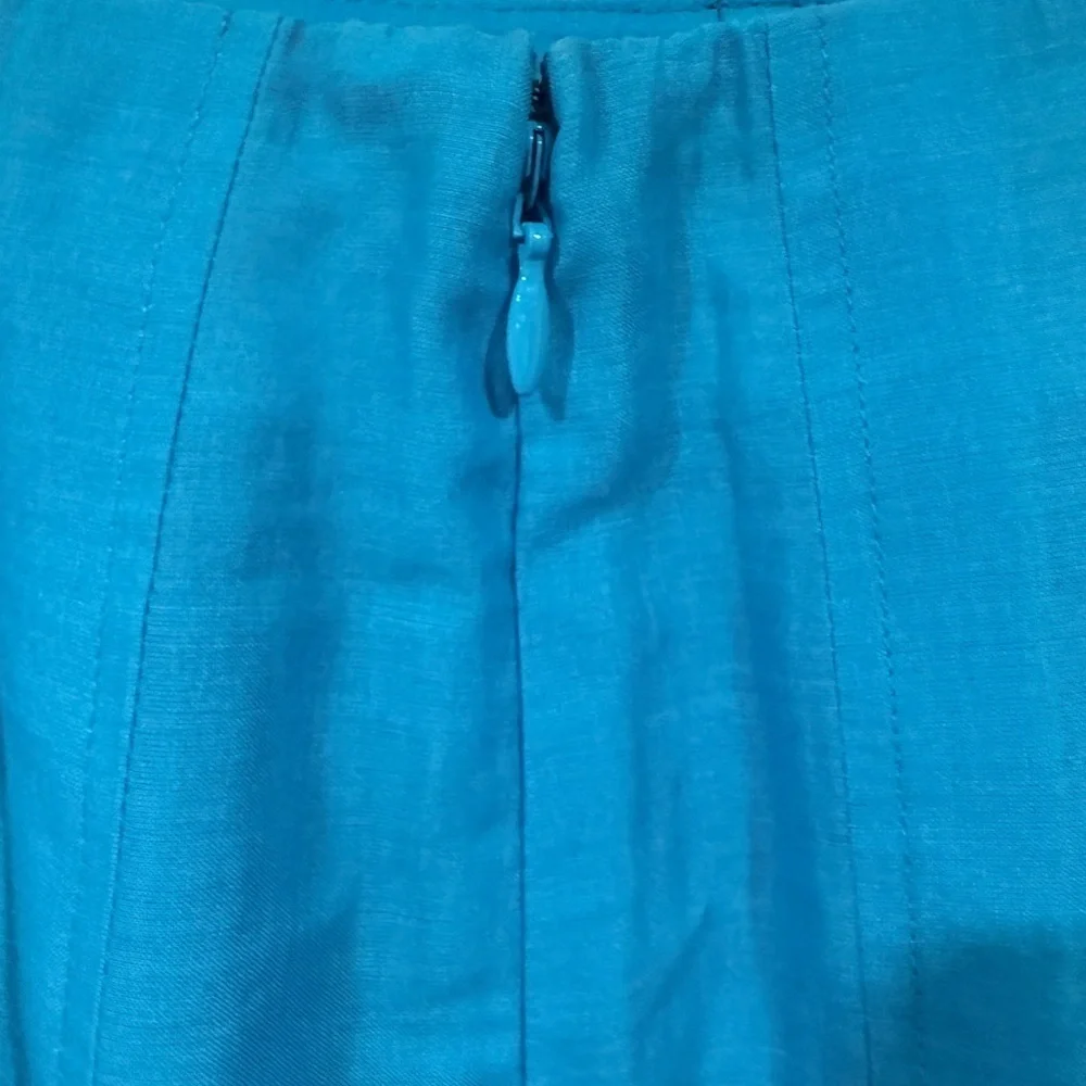 Jones New York Skirt Floral Print A Line Skirt Coastal Boho Ombré Blue Size 4